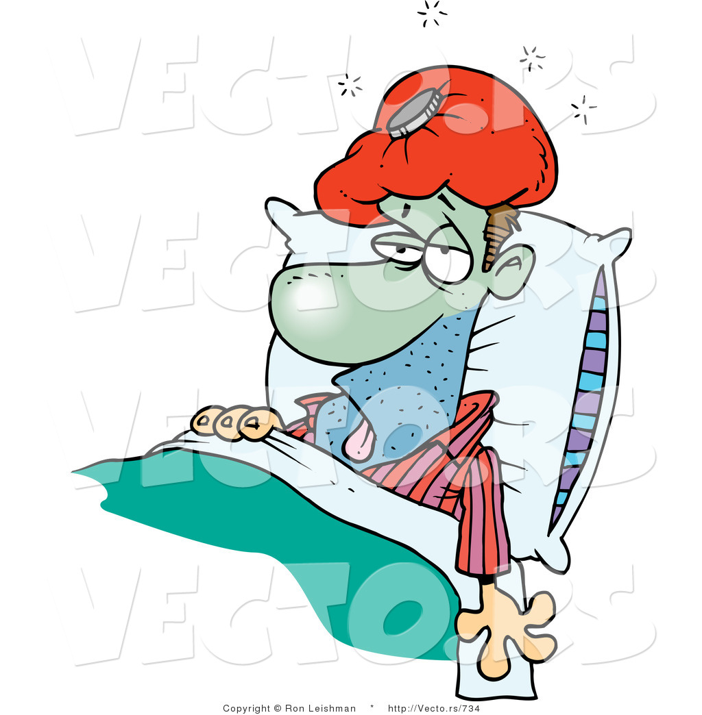 clipart sick man in bed - photo #23